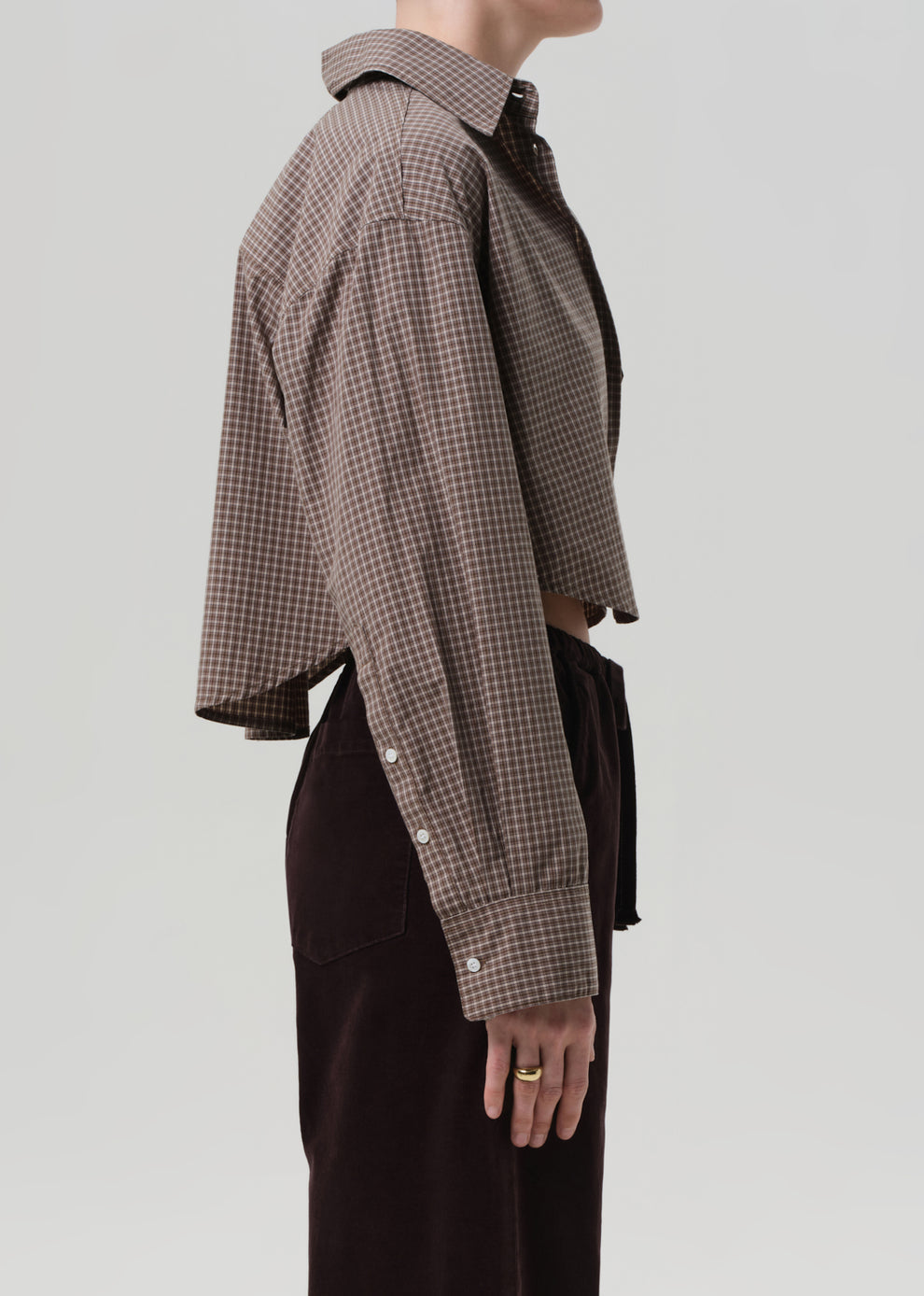 COH Ana Cropped Shirt Heritage Plaid-Shirts-West of Woodward Boutique-Vancouver-Canada