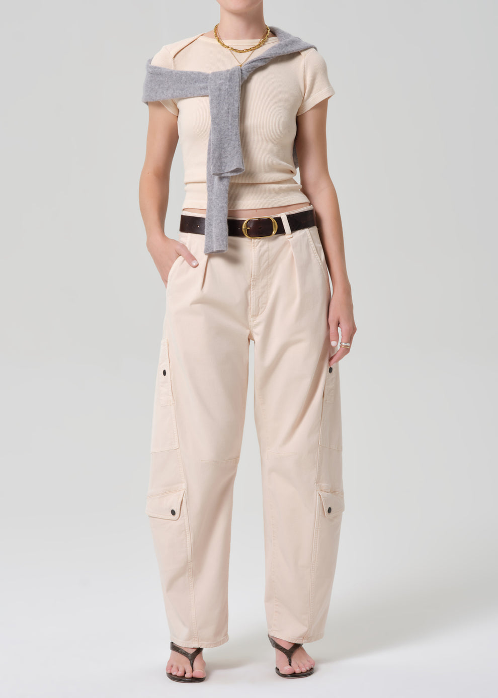 COH Baby Waffle Tee Shrimp-T-Shirts-West of Woodward Boutique-Vancouver-Canada