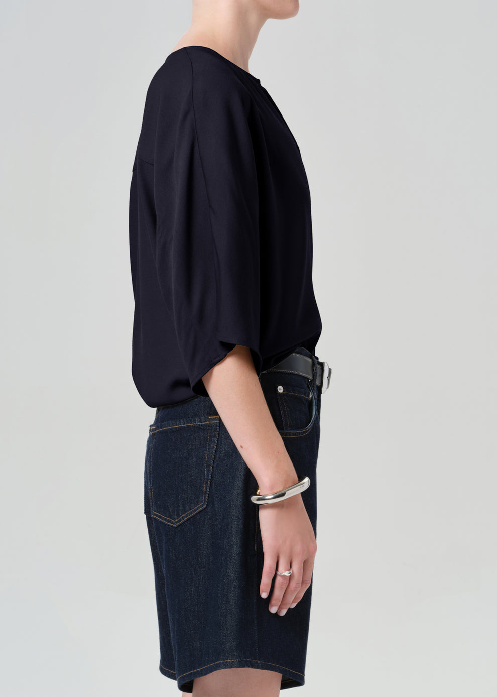 COH Franca Shirt Portofino Twill Navy-Shirts-West of Woodward Boutique-Vancouver-Canada