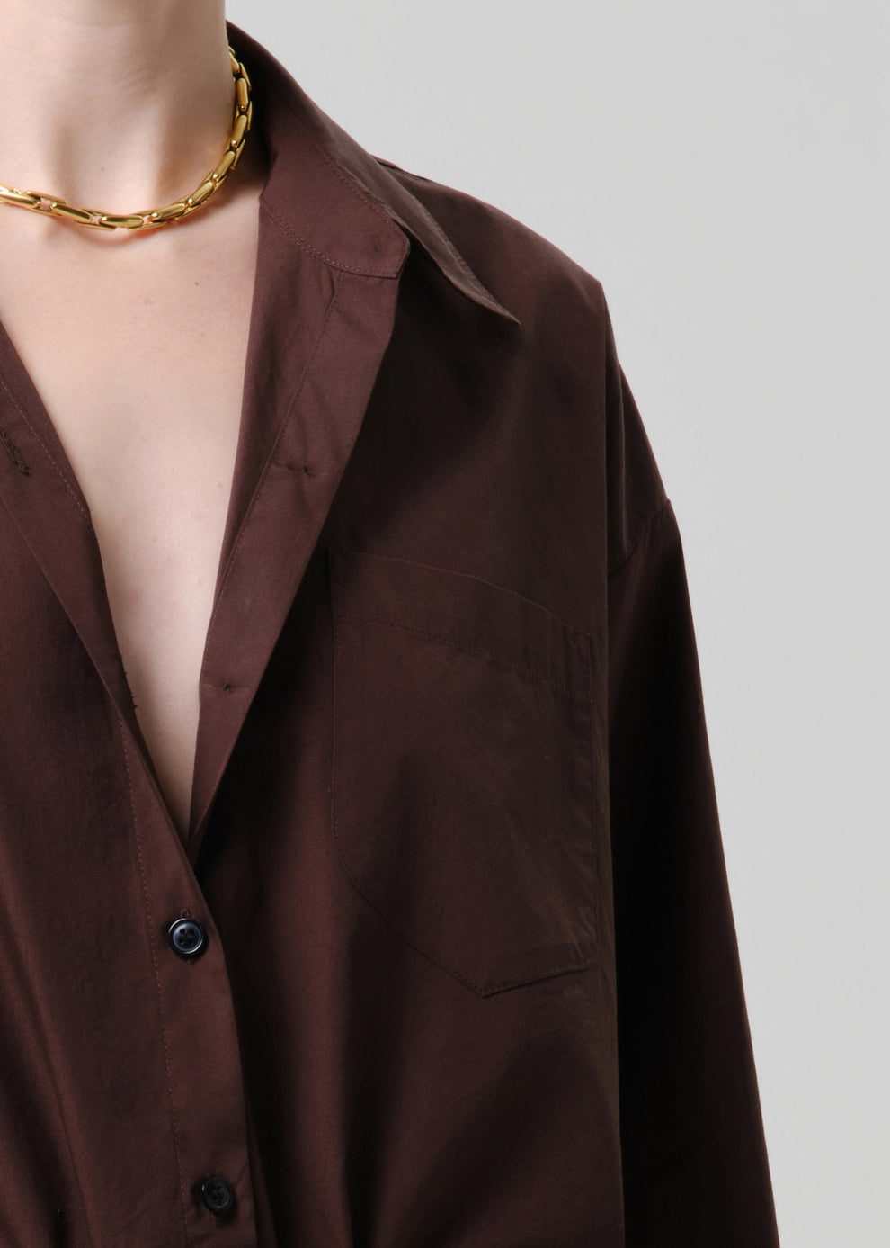 Citizens of Humanity Petit Ami Shirt Brun-Shirts-West of Woodward Boutique-Vancouver-Canada