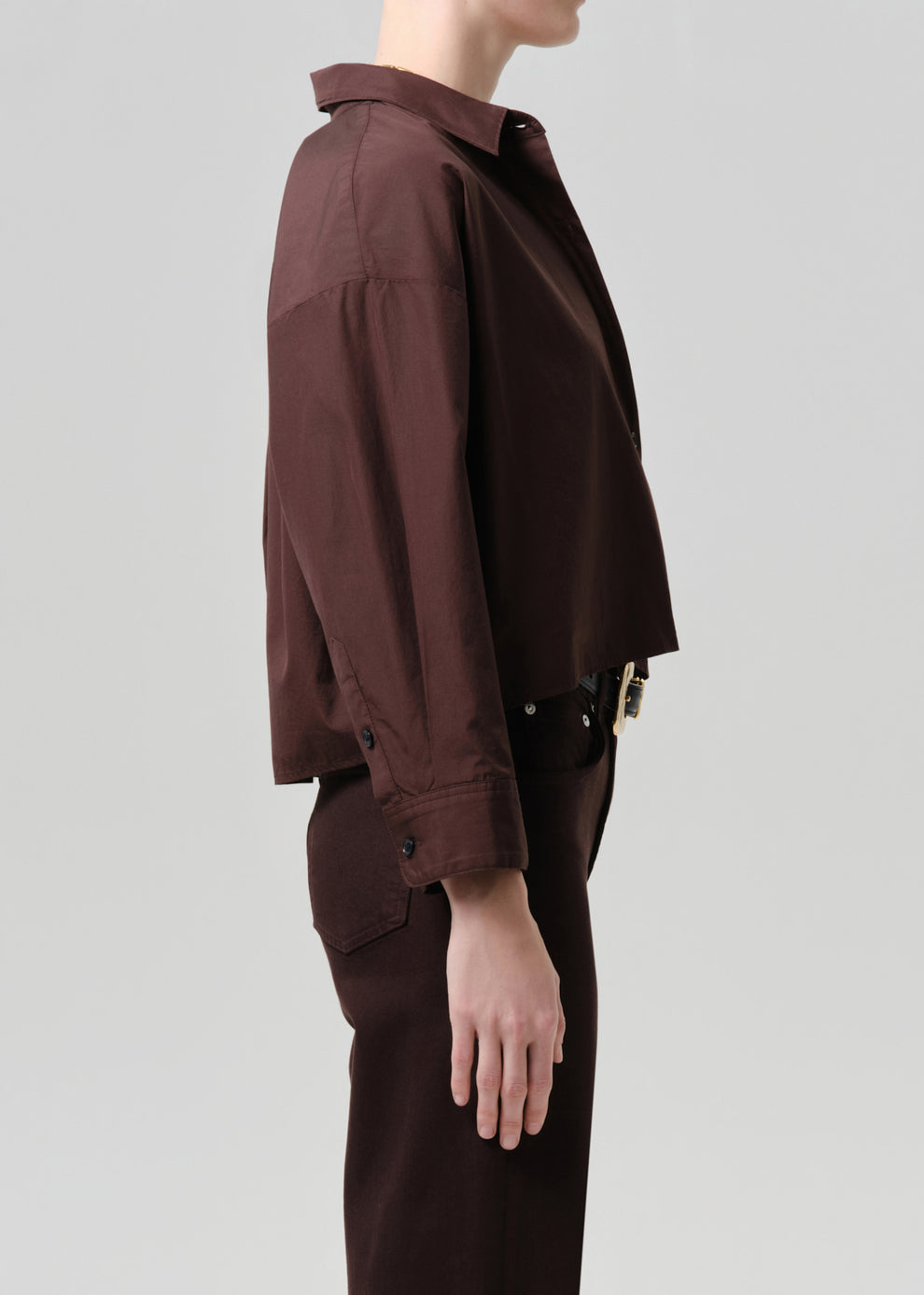 Citizens of Humanity Petit Ami Shirt Brun-Shirts-West of Woodward Boutique-Vancouver-Canada