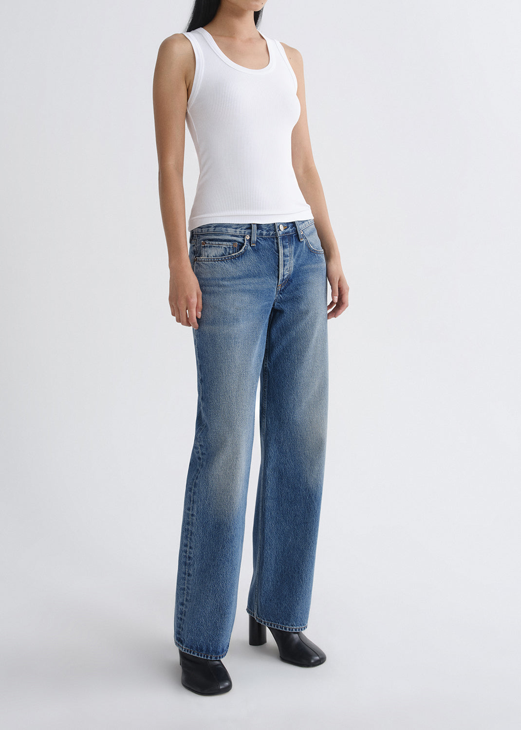 Agolde Low Rise Loose Denim Jeans Liberty-Denim-West of Woodward Boutique-Vancouver-Canada