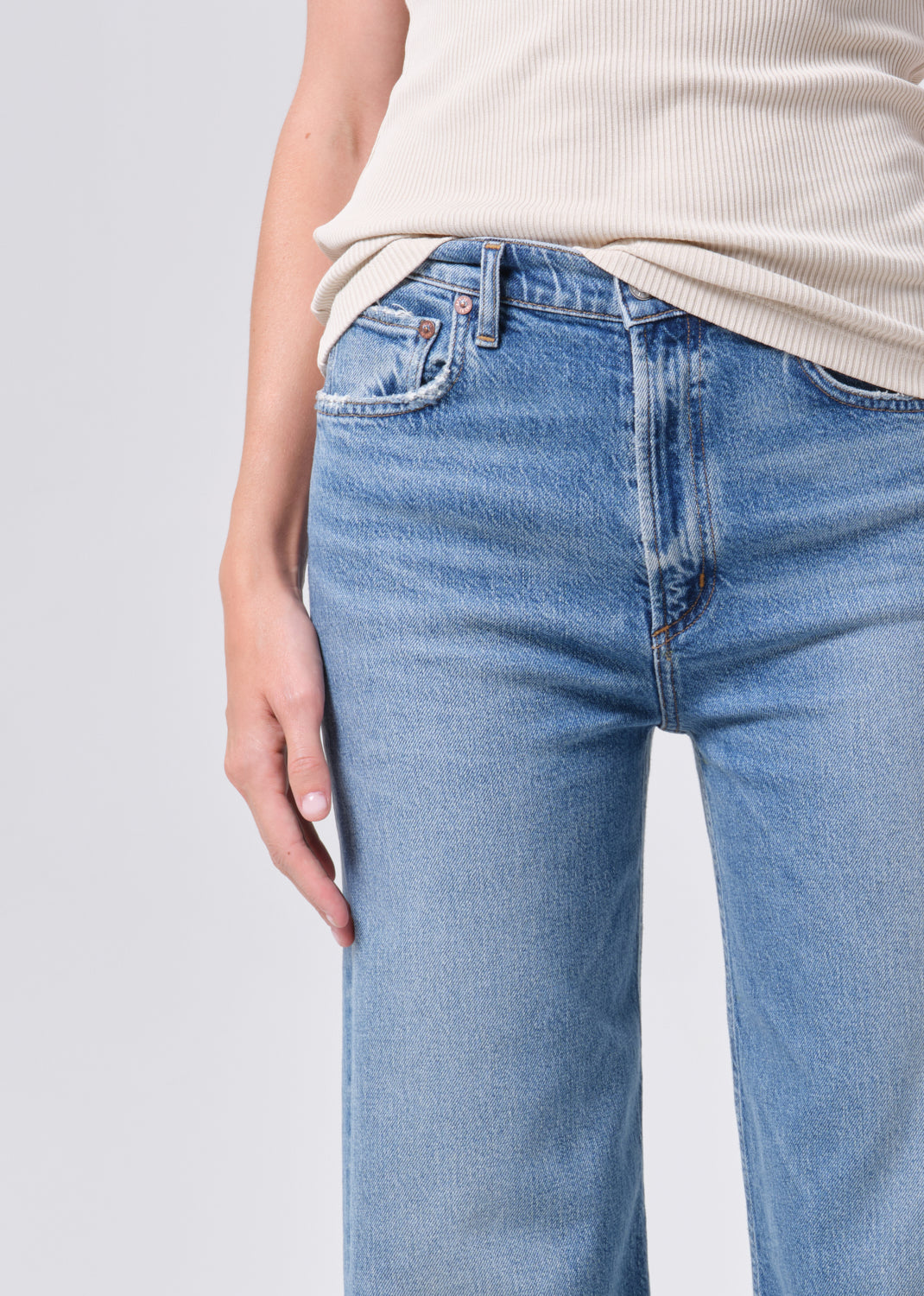 Agolde Ren Denim Jeans 32 Inseam Measure-Denim-West of Woodward Boutique-Vancouver-Canada