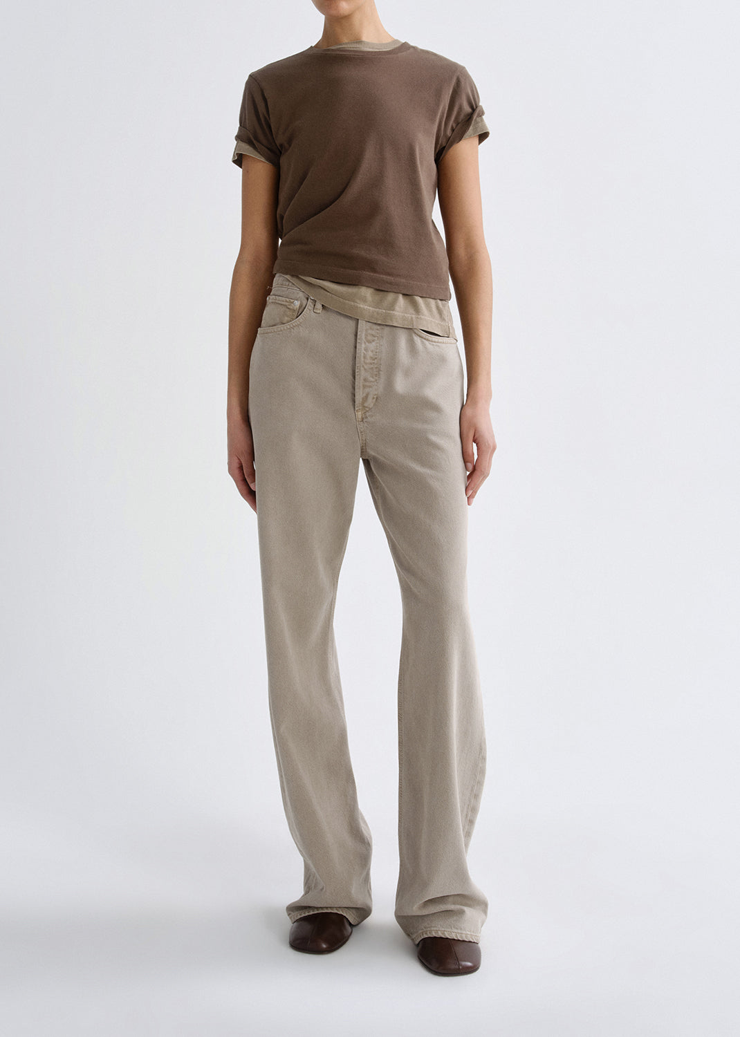 Agolde Adine Shrunken Tee Uniform-T-Shirts-West of Woodward Boutique-Vancouver-Canada