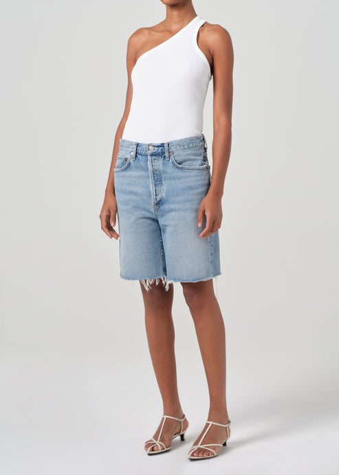 Agolde Verica One Shoulder Tank - White-T-Shirts-West of Woodward Boutique-Vancouver-Canada