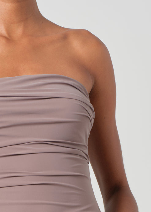 Agolde Gwyneth Bodysuit - Taupe-T-Shirts-West of Woodward Boutique-Vancouver-Canada