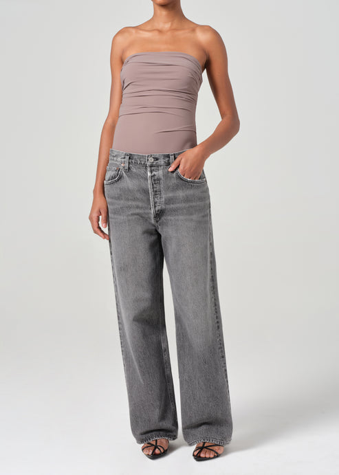 Agolde Gwyneth Bodysuit - Taupe-T-Shirts-West of Woodward Boutique-Vancouver-Canada