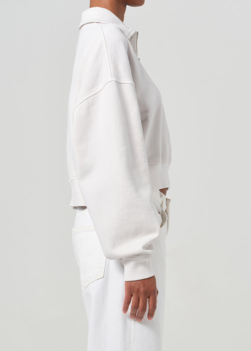 Agolde Bethan Quarter Zip Sweatshirt - Wired-Sweatshirts-West of Woodward Boutique-Vancouver-Canada