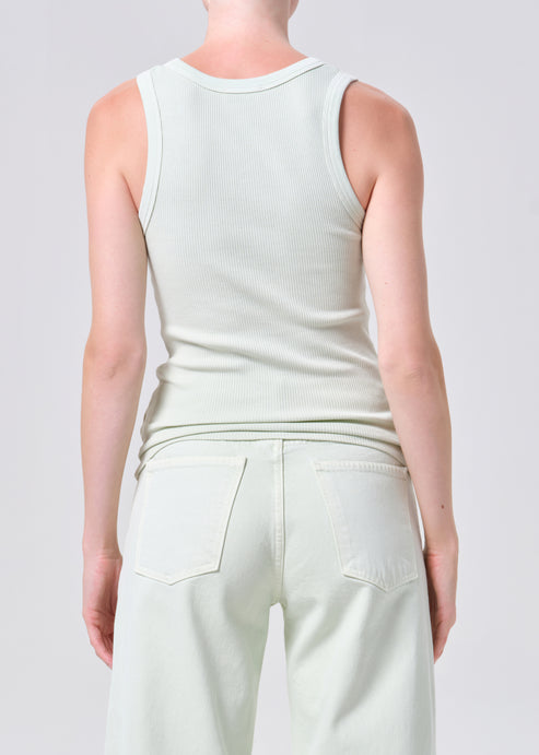 Agolde Poppy Tank Mint Cream-T-Shirts-West of Woodward Boutique-Vancouver-Canada