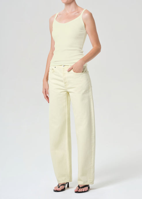 Agolde Jordan Tank Lemon Drop-T-Shirts-West of Woodward Boutique-Vancouver-Canada