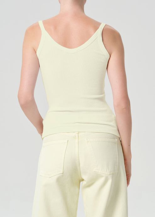 Agolde Jordan Tank Lemon Drop-T-Shirts-West of Woodward Boutique-Vancouver-Canada