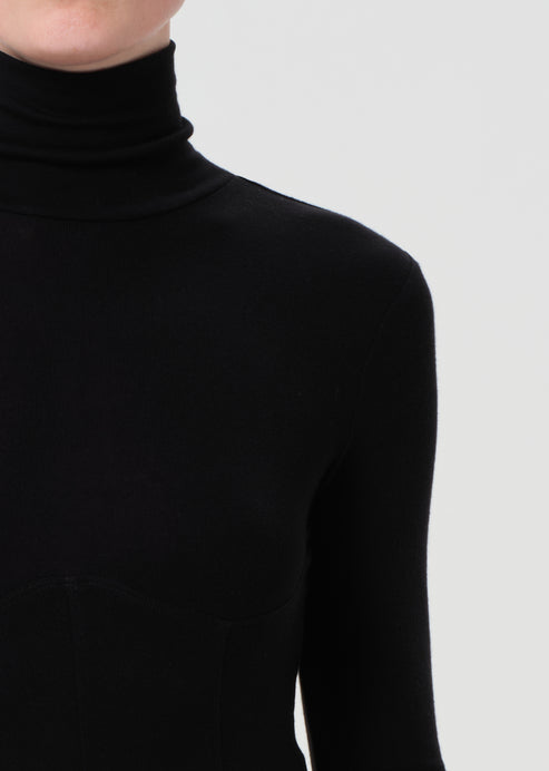 Agolde Wilma Bodysuit Black-T-Shirts-West of Woodward Boutique-Vancouver-Canada