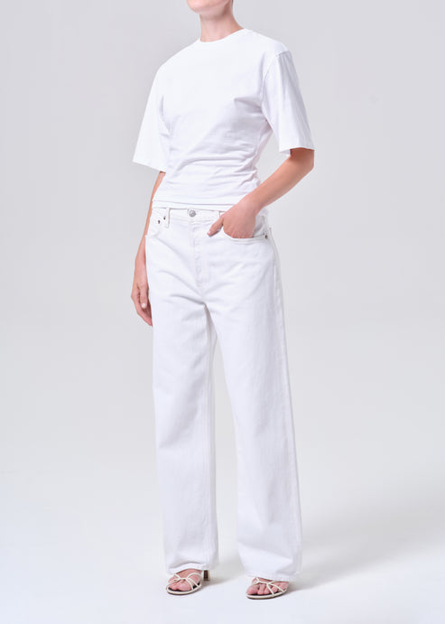 Agolde Storey Tee White-T-Shirts-West of Woodward Boutique-Vancouver-Canada