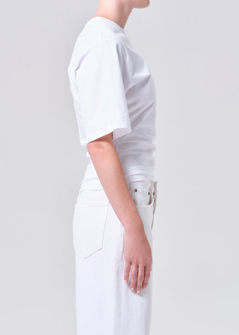 Agolde Storey Tee White-T-Shirts-West of Woodward Boutique-Vancouver-Canada