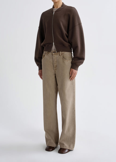Agolde Tess Sweatshirt Bracken Dusty Brown-Sweatshirts-West of Woodward Boutique-Vancouver-Canada