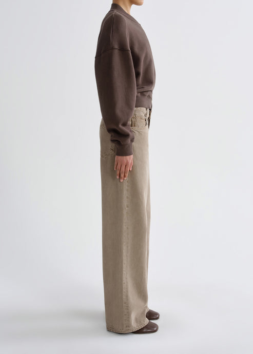 Agolde Tess Sweatshirt Bracken Dusty Brown-Sweatshirts-West of Woodward Boutique-Vancouver-Canada