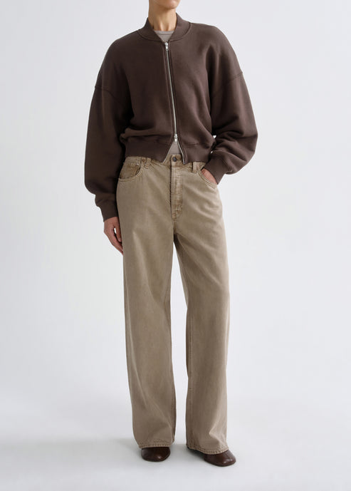 Agolde Tess Sweatshirt Bracken Dusty Brown-Sweatshirts-West of Woodward Boutique-Vancouver-Canada