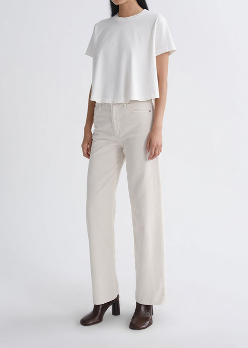 Agolde Marina T-shirt White Ash-T-Shirts-West of Woodward Boutique-Vancouver-Canada