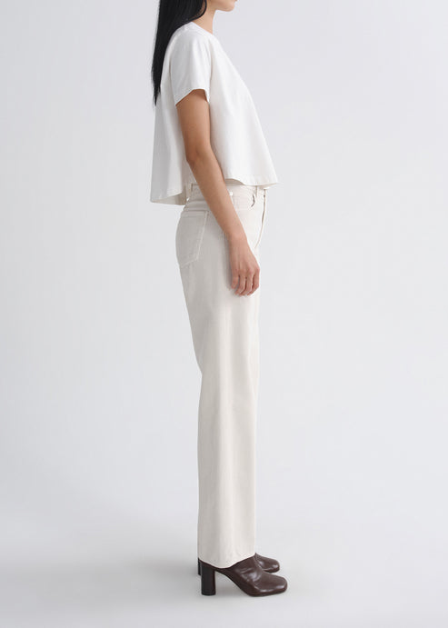 Agolde Marina T-shirt White Ash-T-Shirts-West of Woodward Boutique-Vancouver-Canada
