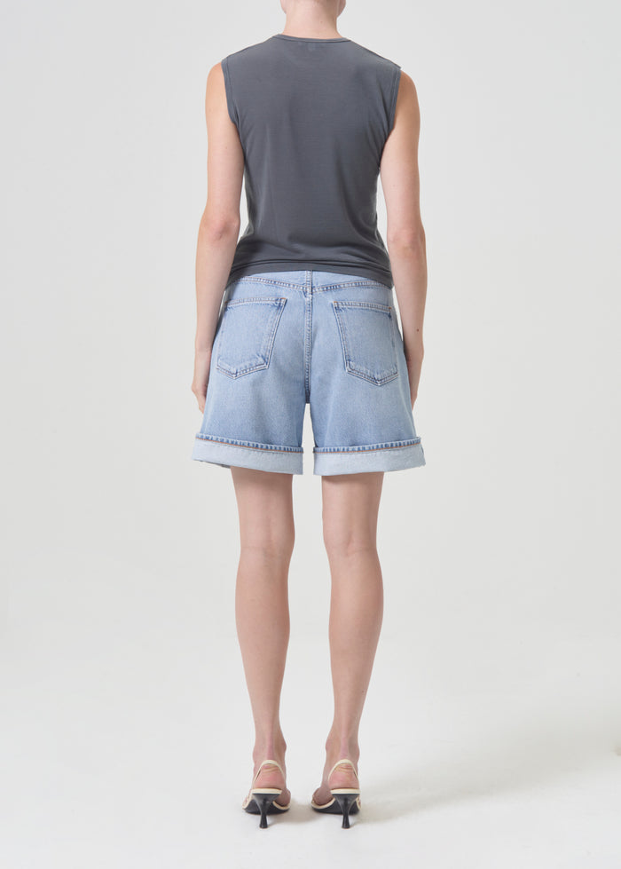 Agolde Dame Denim Short Tension-Shorts-West of Woodward Boutique-Vancouver-Canada