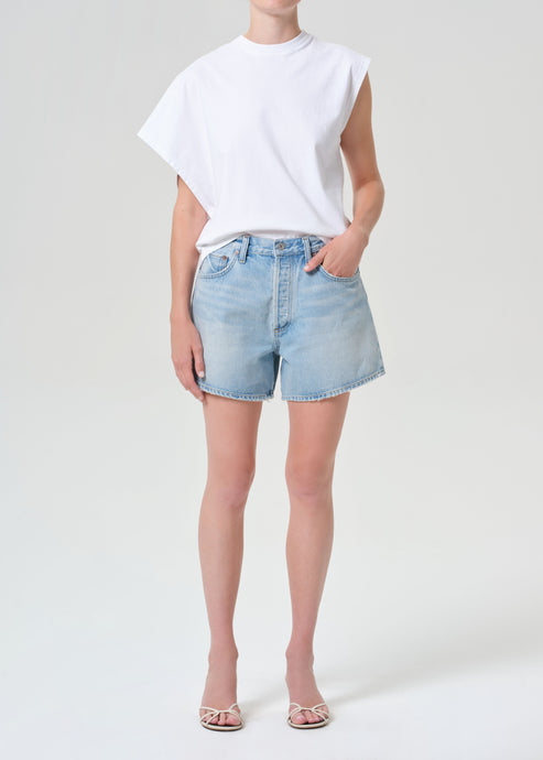 Agolde Leith Denim Short Convert-Shorts-West of Woodward Boutique-Vancouver-Canada