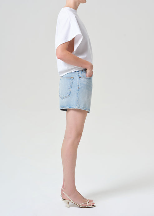 Agolde Leith Denim Short Convert-Shorts-West of Woodward Boutique-Vancouver-Canada
