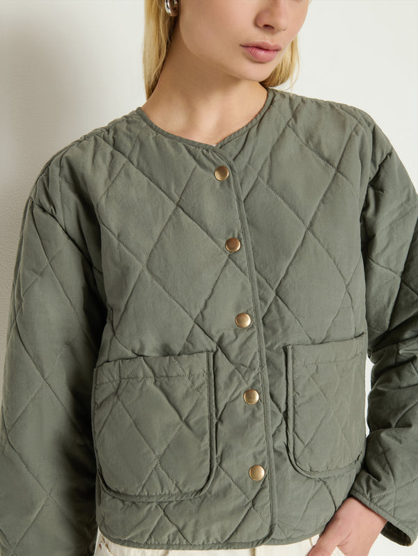 Nation Aspen Quilted Jacket Castor Grey