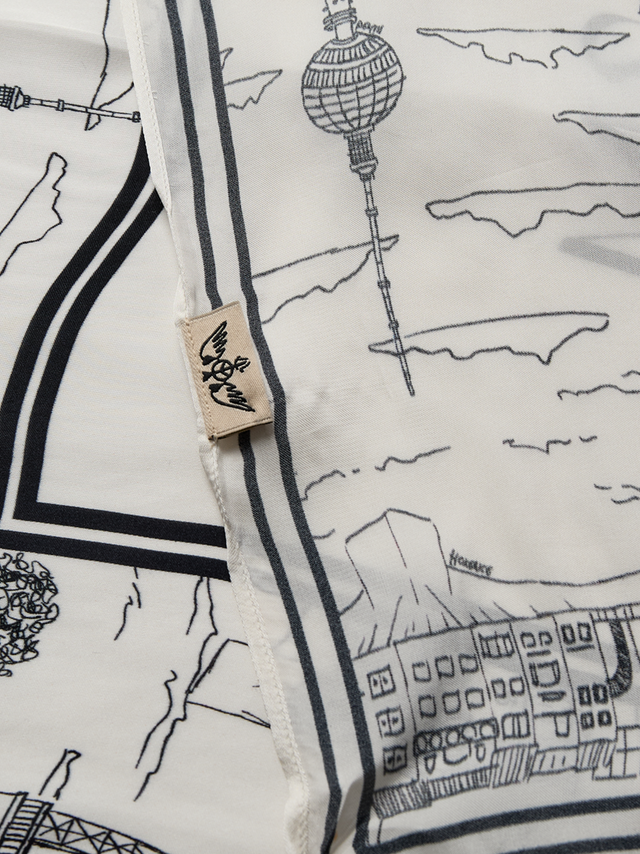 Mos Mosh Tale Scarf Black White