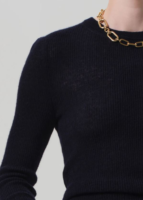 COH Alessia Crewneck Sweater Navy-Sweaters-West of Woodward Boutique-Vancouver-Canada