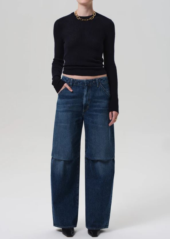 COH Alessia Crewneck Sweater Navy-Sweaters-West of Woodward Boutique-Vancouver-Canada