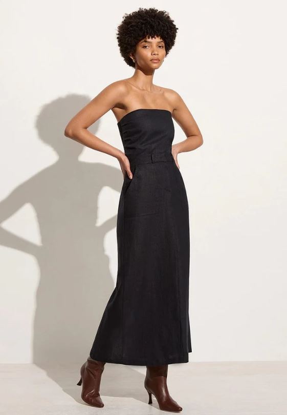 Faithfull Amreli Maxi Skirt Black-Dresses-West of Woodward Boutique-Vancouver-Canada