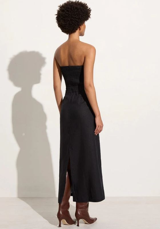 Faithfull Amreli Maxi Skirt Black-Dresses-West of Woodward Boutique-Vancouver-Canada
