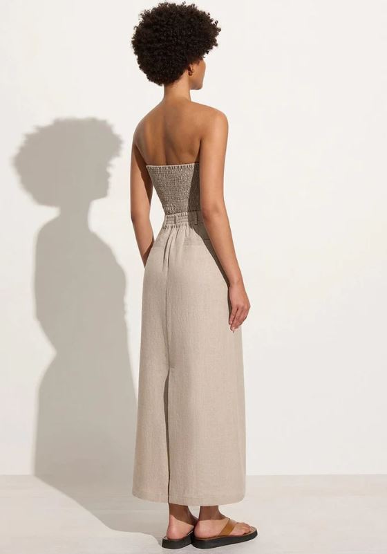 Faithfull Amreli Maxi Skirt Natural-Dresses-West of Woodward Boutique-Vancouver-Canada