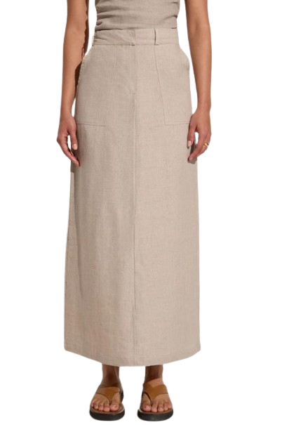 Faithfull Amreli Maxi Skirt Natural-Dresses-West of Woodward Boutique-Vancouver-Canada