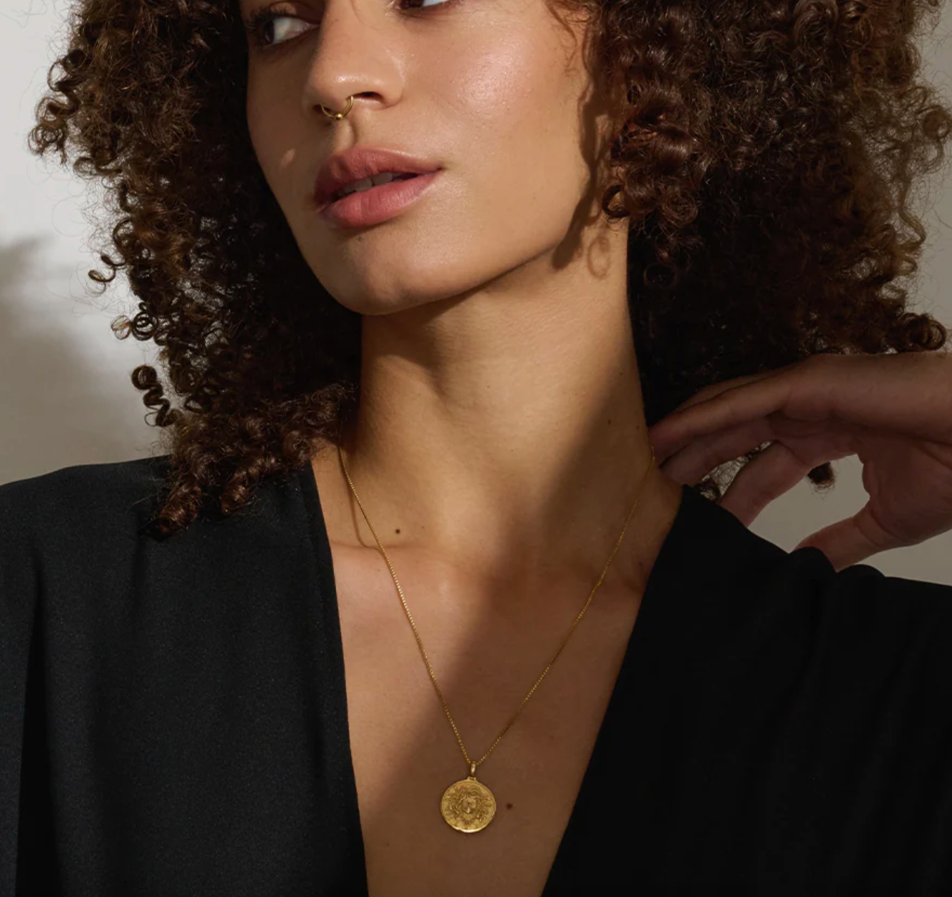 Awe Inspired Medusa Necklace- Gold Vermeil-Accessories-West of Woodward Boutique-Vancouver-Canada