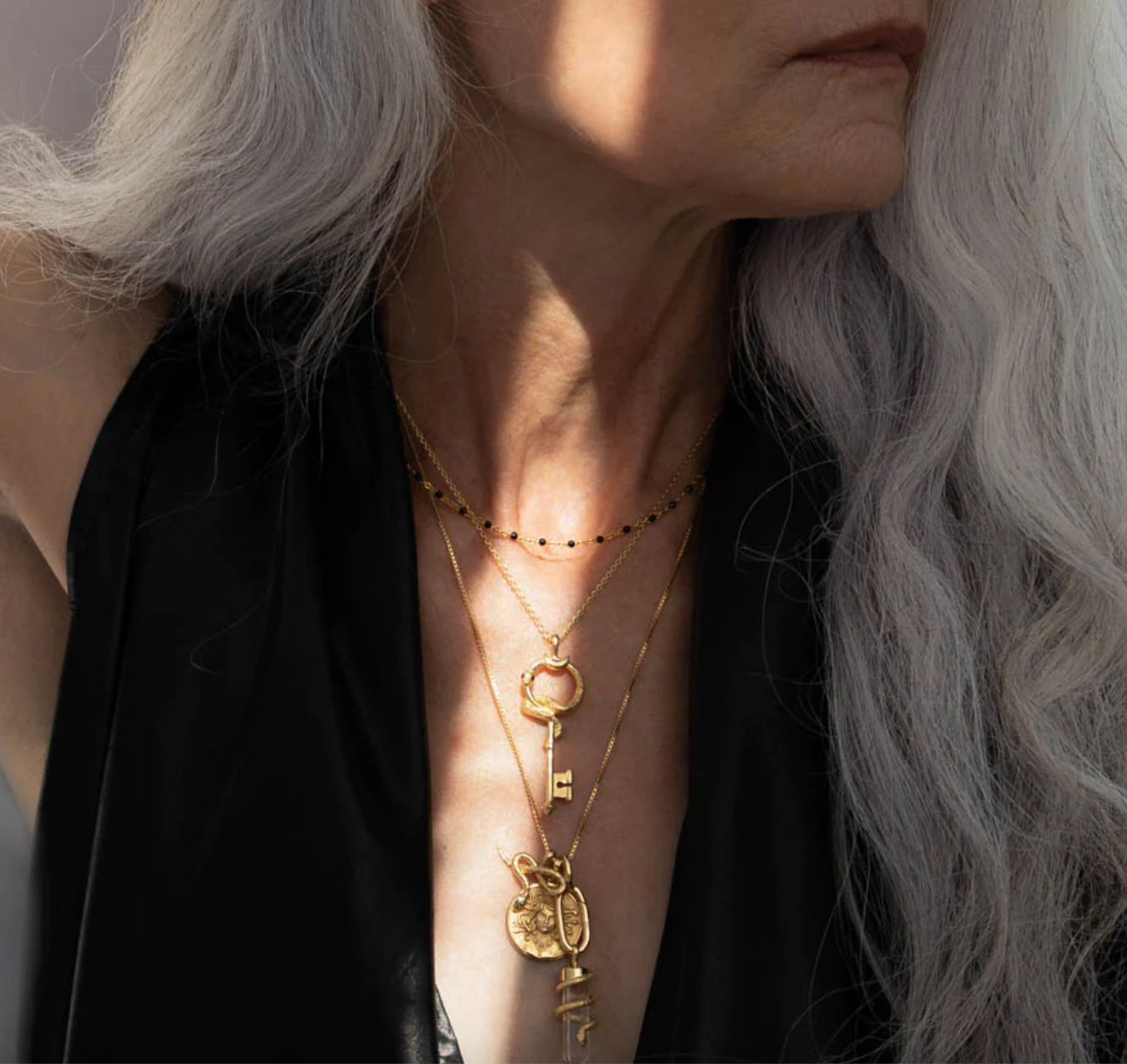 Awe Inspired Medusa Necklace- Gold Vermeil-Accessories-West of Woodward Boutique-Vancouver-Canada
