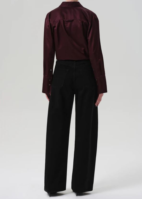 COH Ayla Baggy Denim Jeans Solid Black-Denim-West of Woodward Boutique-Vancouver-Canada