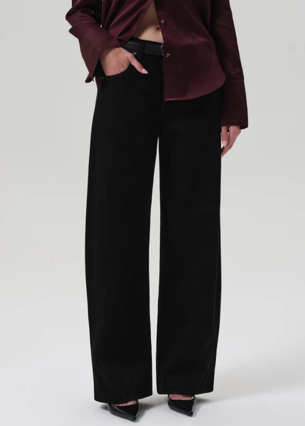 COH Ayla Baggy Denim Jeans Solid Black-Denim-West of Woodward Boutique-Vancouver-Canada