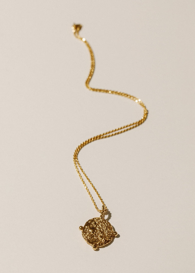 Pamela Card Mother Origin Amulet 24K Gold Vermeil Necklace 24" Chain