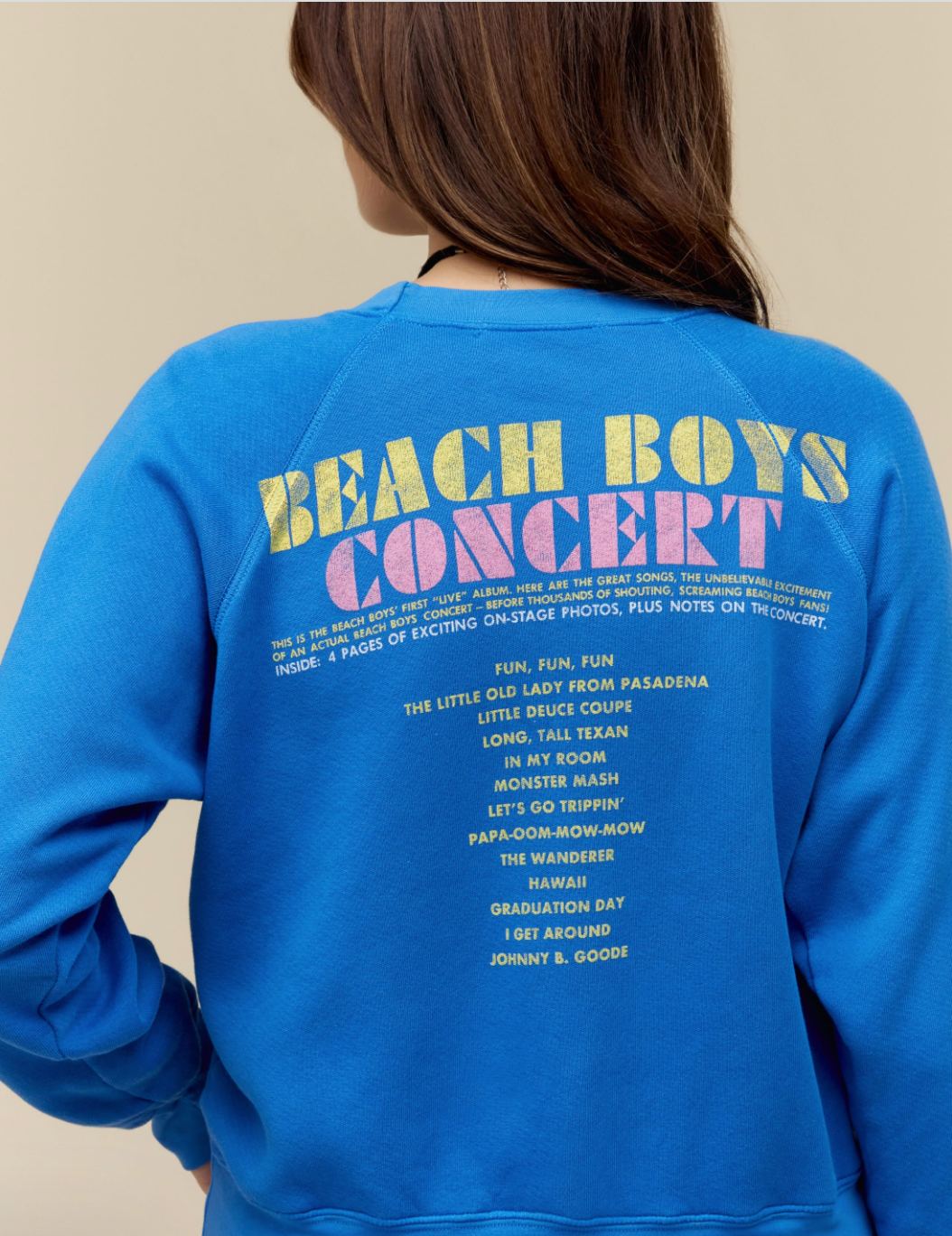 Daydreamer Beach Boys Sweatshirt Washed Blue-Sweatshirts-West of Woodward Boutique-Vancouver-Canada