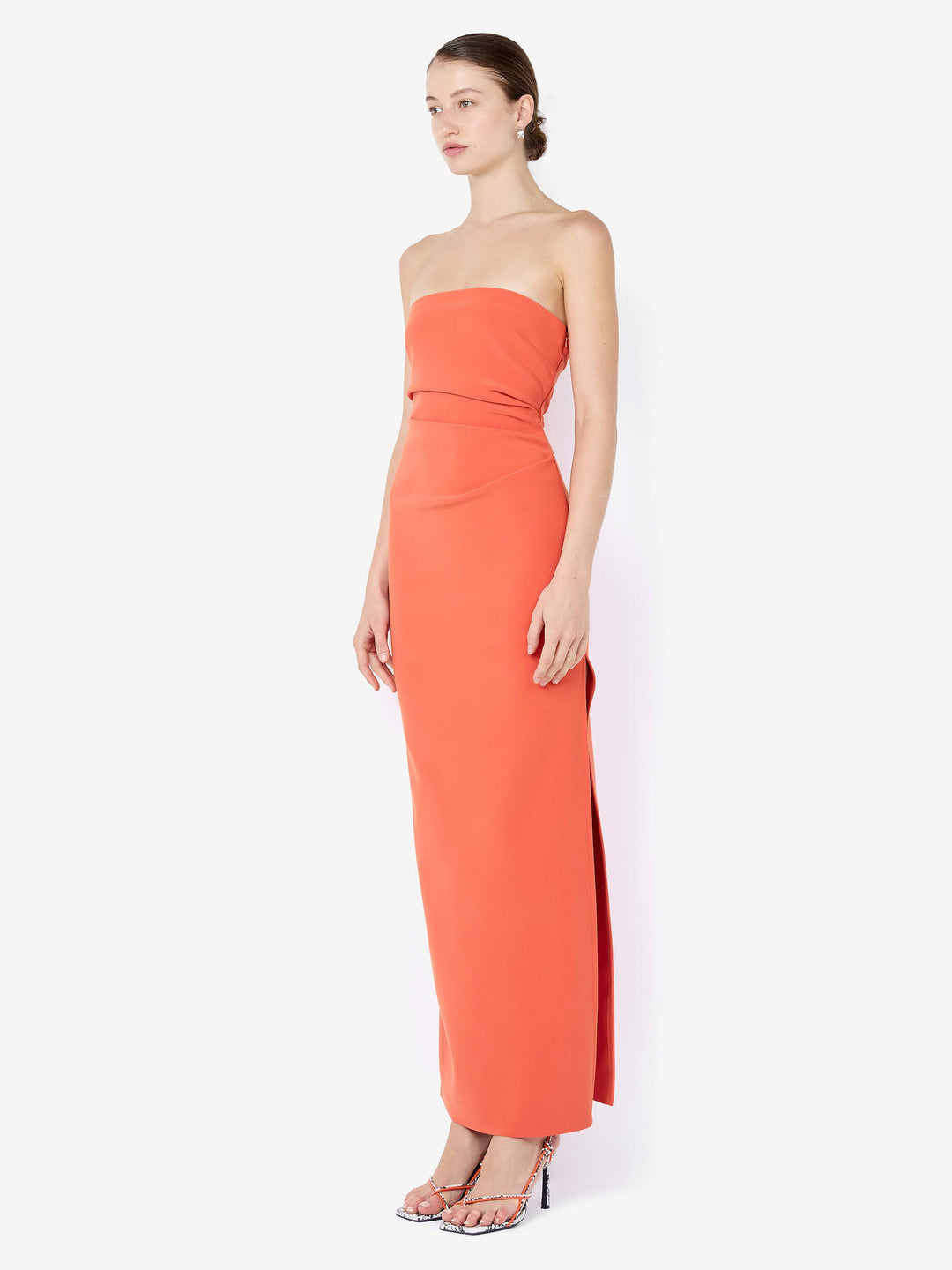 Bec + Bridge Reina Strapless Maxi Dress Orange-Dresses-West of Woodward Boutique-Vancouver-Canada