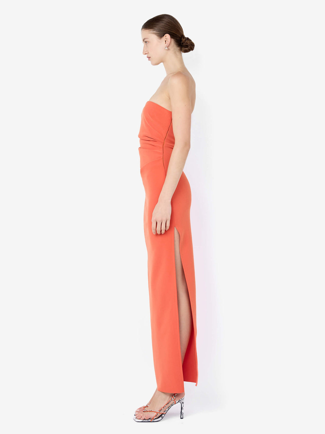 Bec + Bridge Reina Strapless Maxi Dress Orange-Dresses-West of Woodward Boutique-Vancouver-Canada