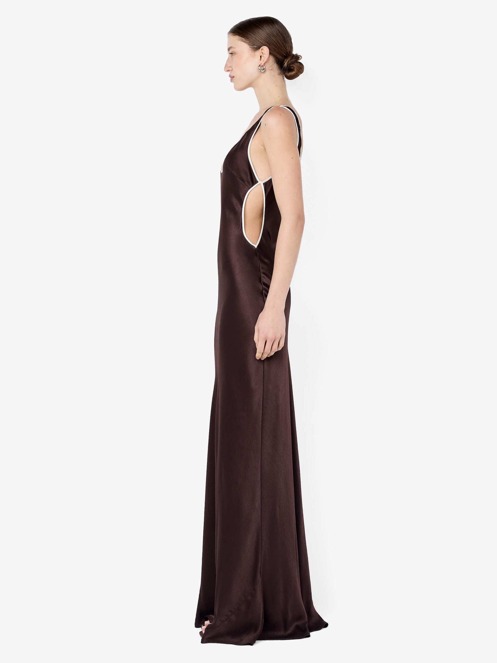 Bec + Bridge Marcy Cutout Maxi Dress Dark Chocolate-Dresses-West of Woodward Boutique-Vancouver-Canada