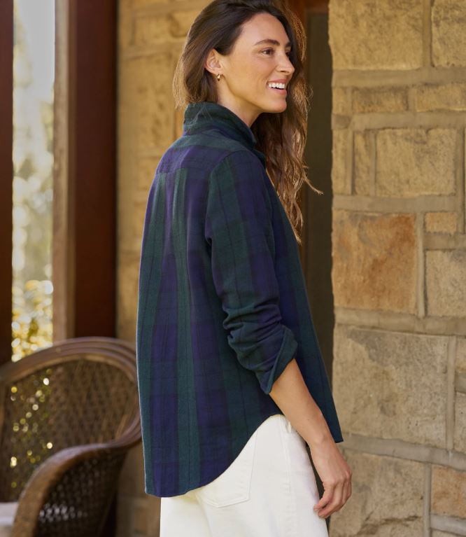 Frank & Eileen Button Up Shirt Eileen Navy Green Large Plaid-Shirts-West of Woodward Boutique-Vancouver-Canada