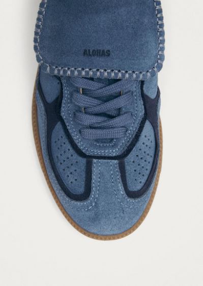 ALOHAS Tb.490 Club Suede Blue Leather Sneakers-Sneakers-West of Woodward Boutique-Vancouver-Canada