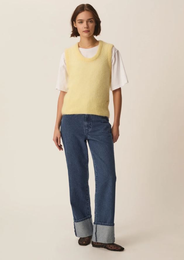 Des Petits Hauts Aldino Knit Vest-T-Shirts-West of Woodward Boutique-Vancouver-Canada