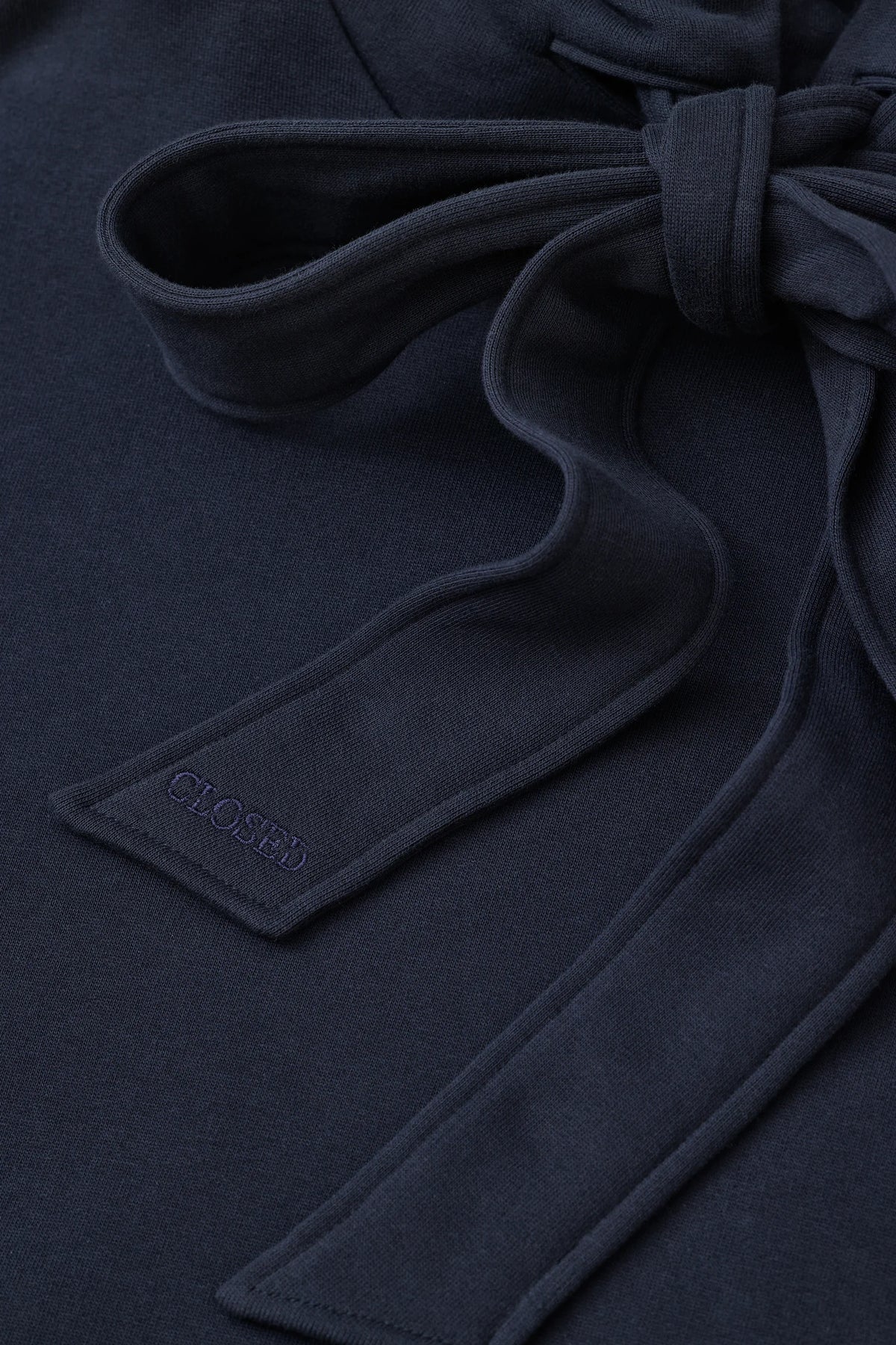 Closed Bow Tie Hoodie Dark Night-Sweatshirts-West of Woodward Boutique-Vancouver-Canada
