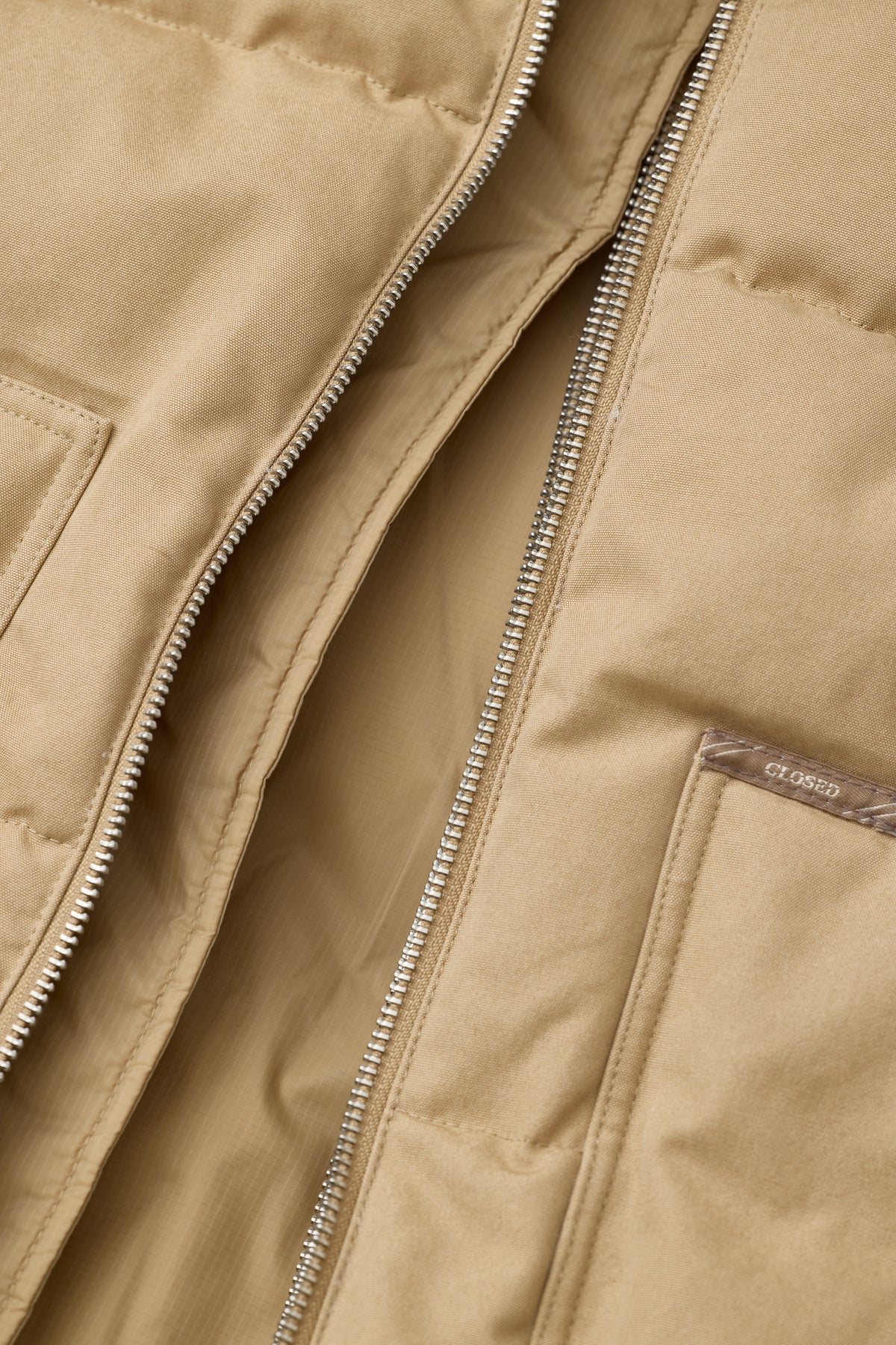 Closed Worker Puffer Jacket Wheat Beige-Coats-West of Woodward Boutique-Vancouver-Canada