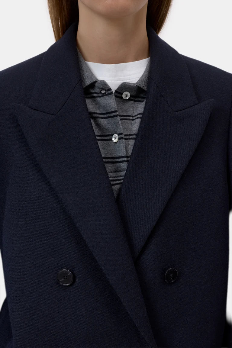 Closed Fitted Double Breasted Blazer Dark Night-Jackets-West of Woodward Boutique-Vancouver-Canada