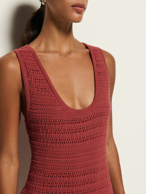 Nation Ltd. Carrer Sweater Dress Marsala-Dresses-West of Woodward Boutique-Vancouver-Canada